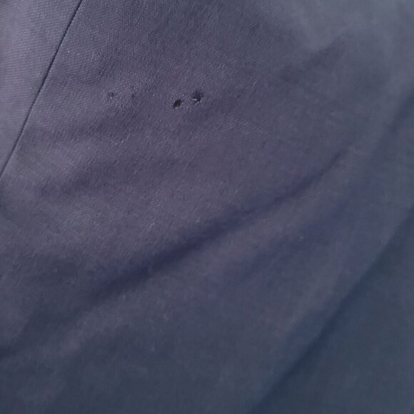 Calvin Klein Wool Suit Jacket Mens 36 Regular Slim Fit Blue Flaw Holes - Picture 15 of 15